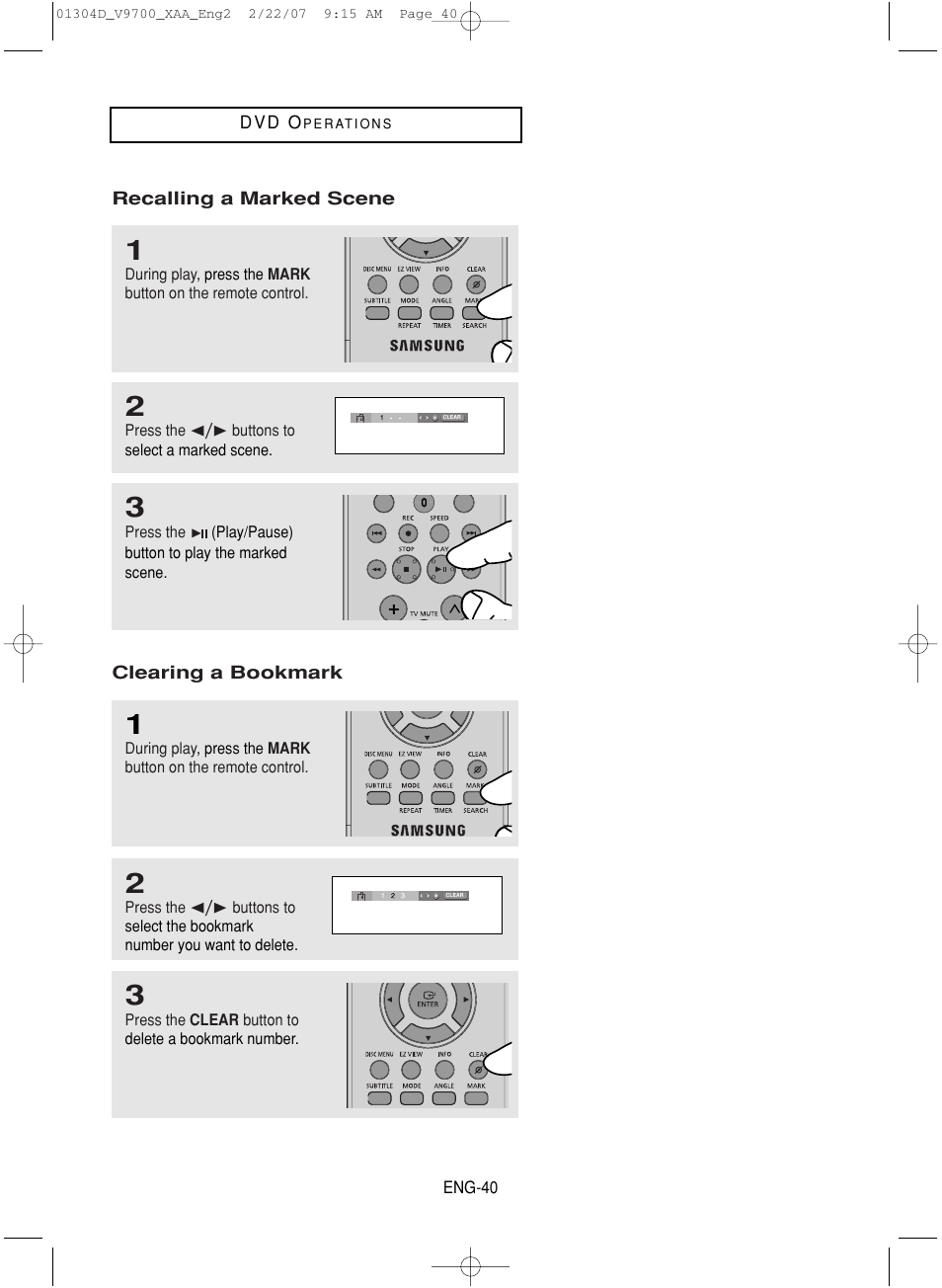 Samsung DVD-V9700-XAA User Manual | Page 40 / 88