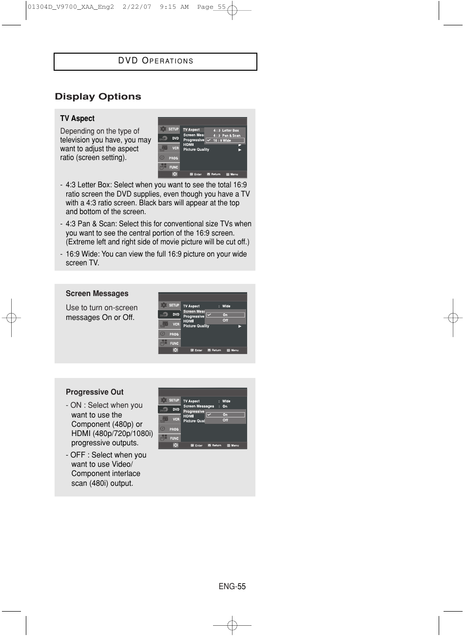 Samsung DVD-V9700-XAA User Manual | Page 55 / 88