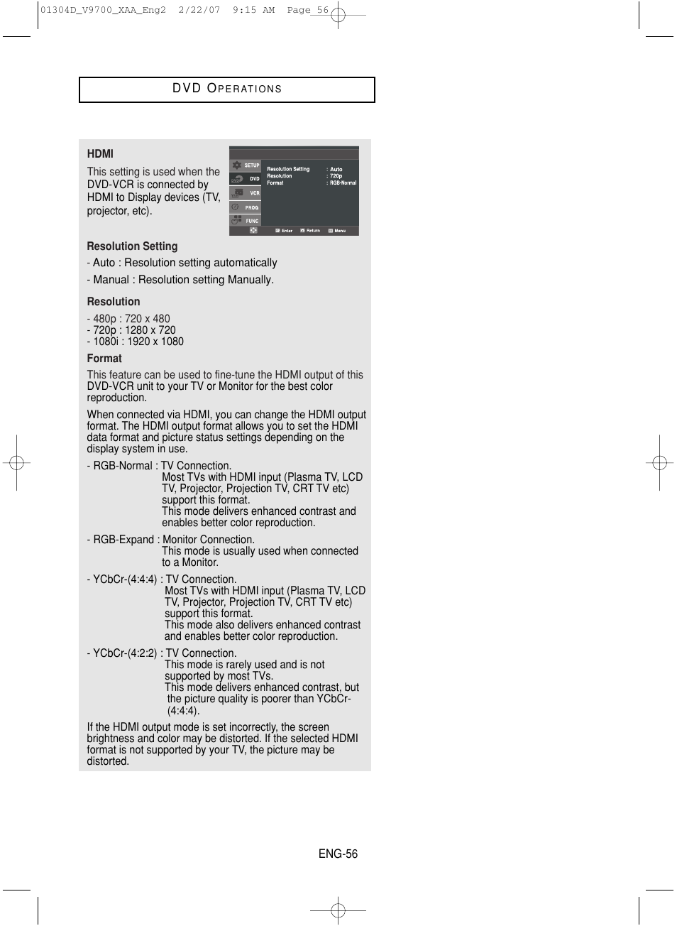 Samsung DVD-V9700-XAA User Manual | Page 56 / 88