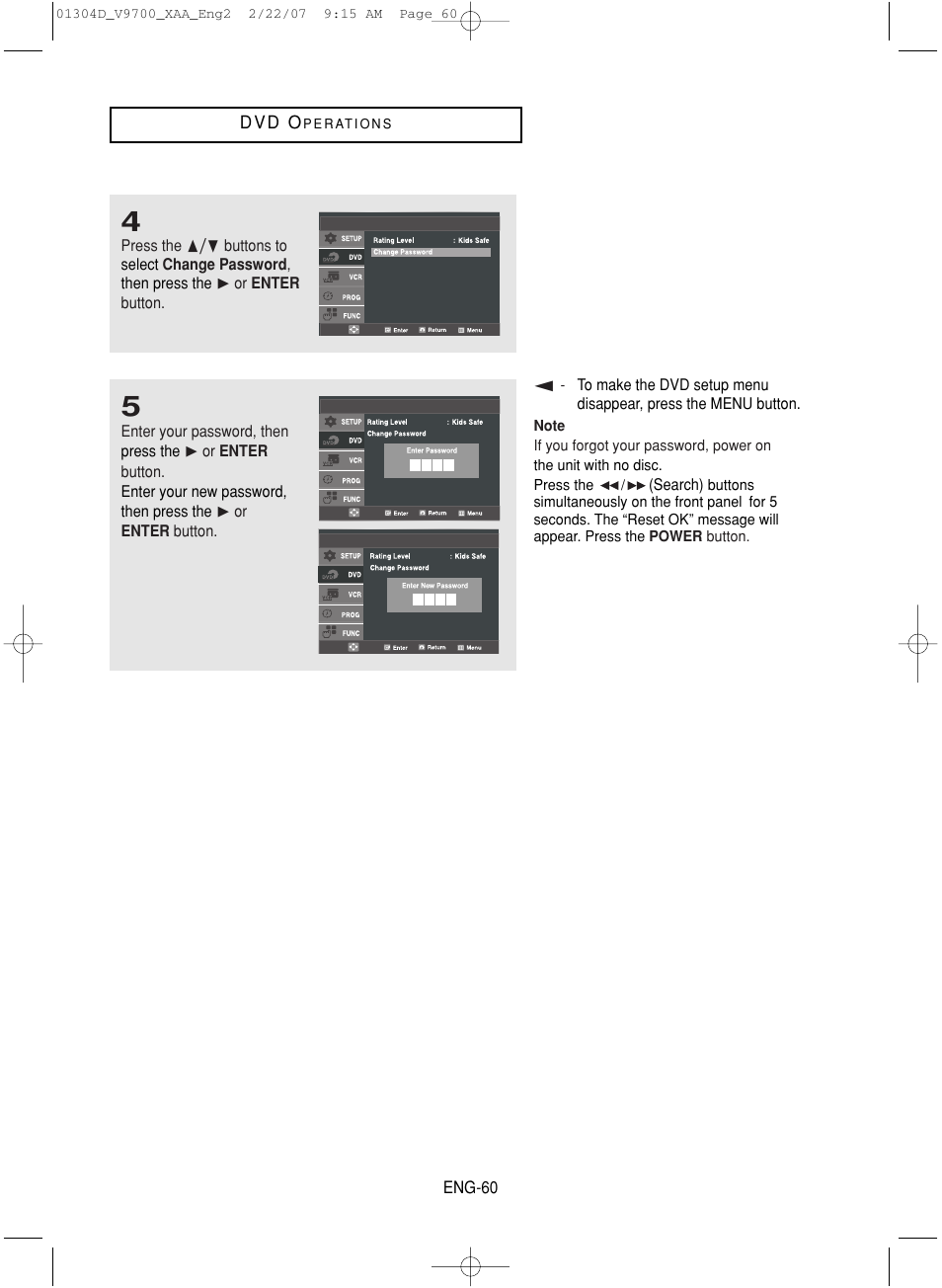 Samsung DVD-V9700-XAA User Manual | Page 60 / 88