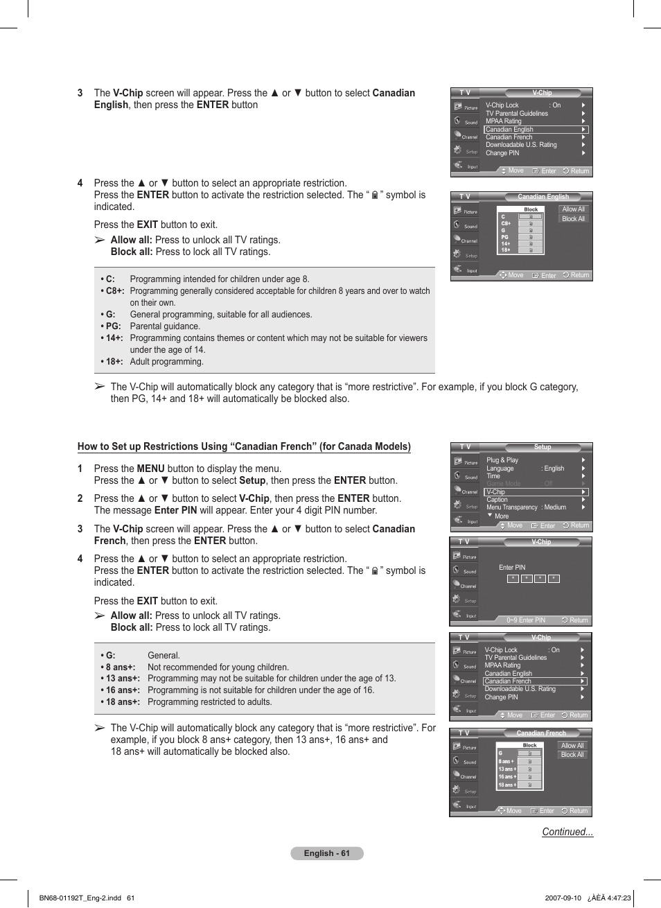 Samsung HPT5044X-XAA User Manual | Page 61 / 72