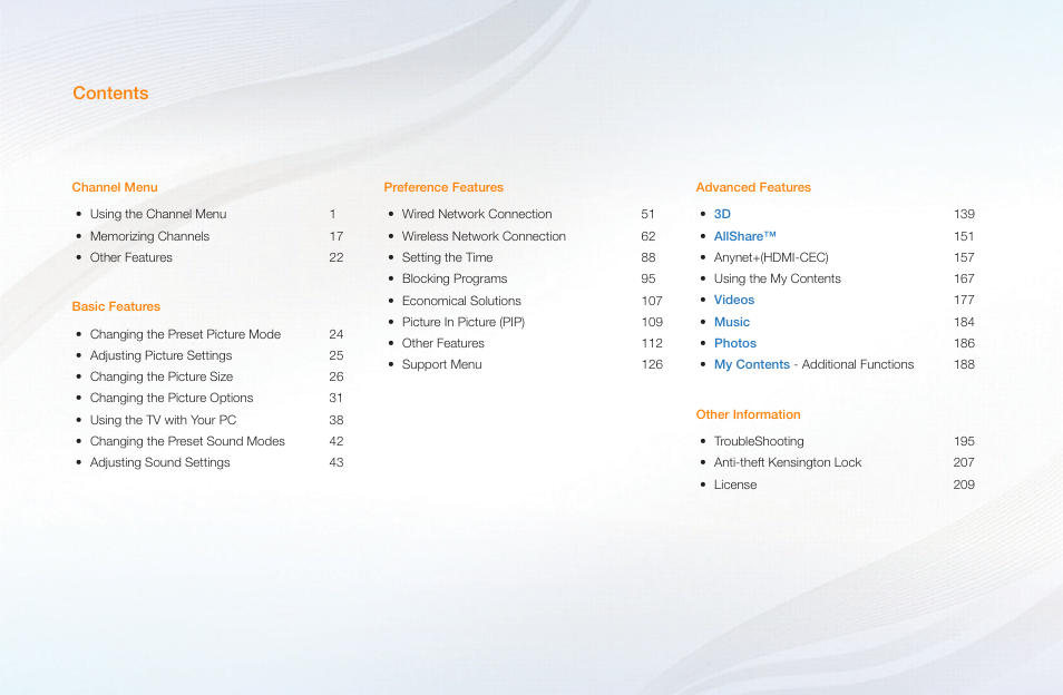 Samsung PN43D430A3DXZA User Manual | Page 2 / 212