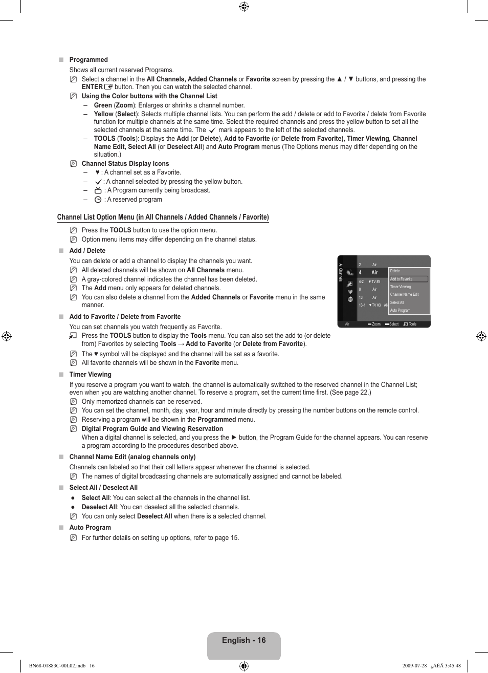 Samsung LN32B550K1FXZA User Manual | Page 18 / 101