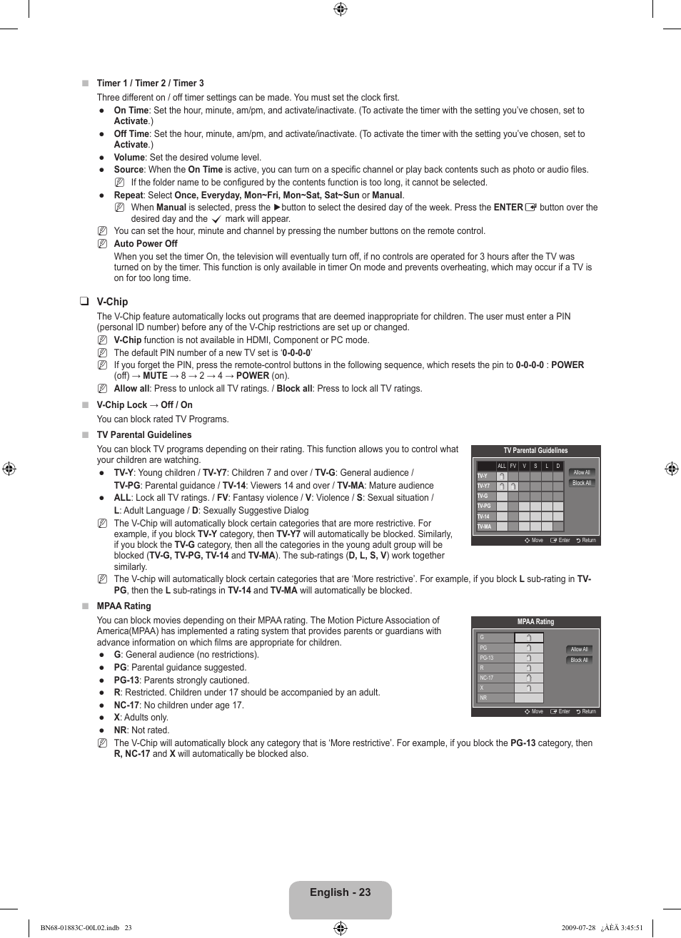 Samsung LN32B550K1FXZA User Manual | Page 25 / 101
