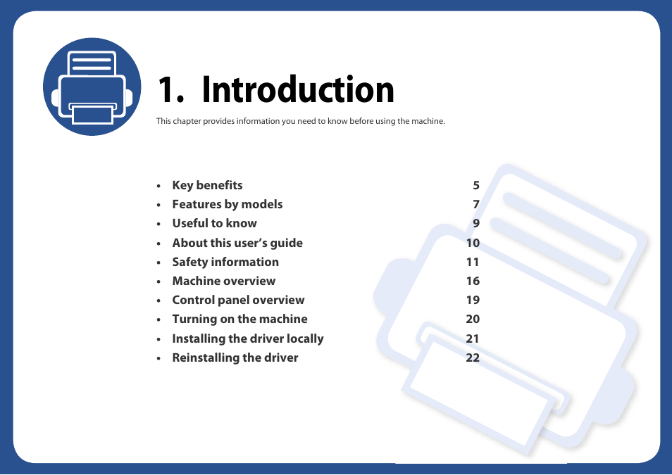 Introduction | Samsung CLP-415NW-XAA User Manual | Page 4 / 270