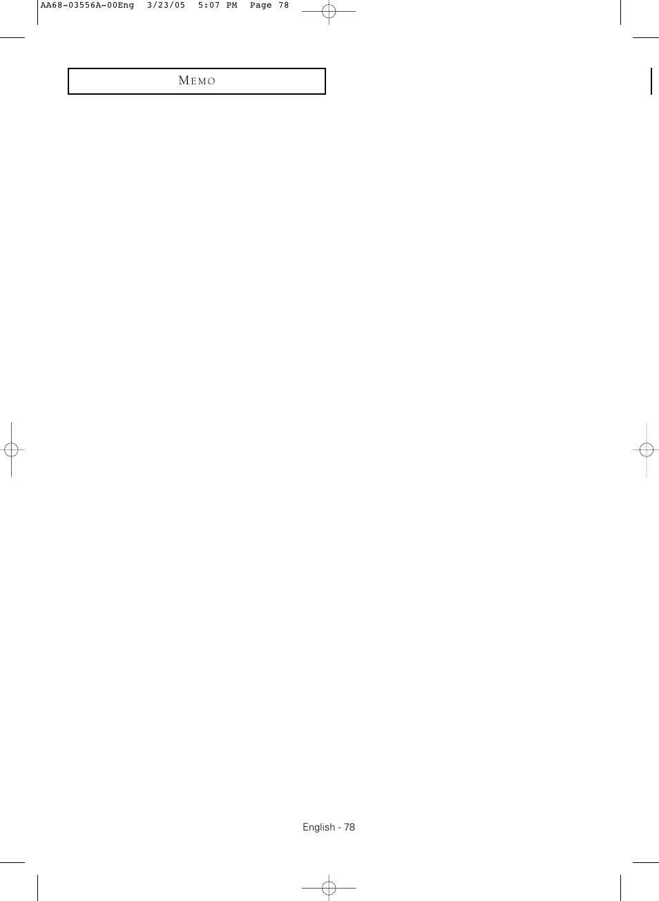 Samsung TXR3079WHNXXAA User Manual | Page 78 / 80