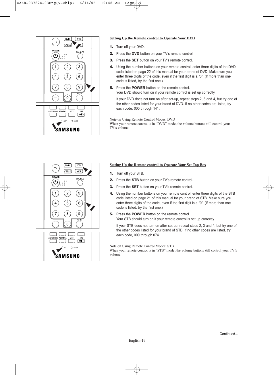 Samsung TXR3079WHKXXAC User Manual | Page 19 / 52