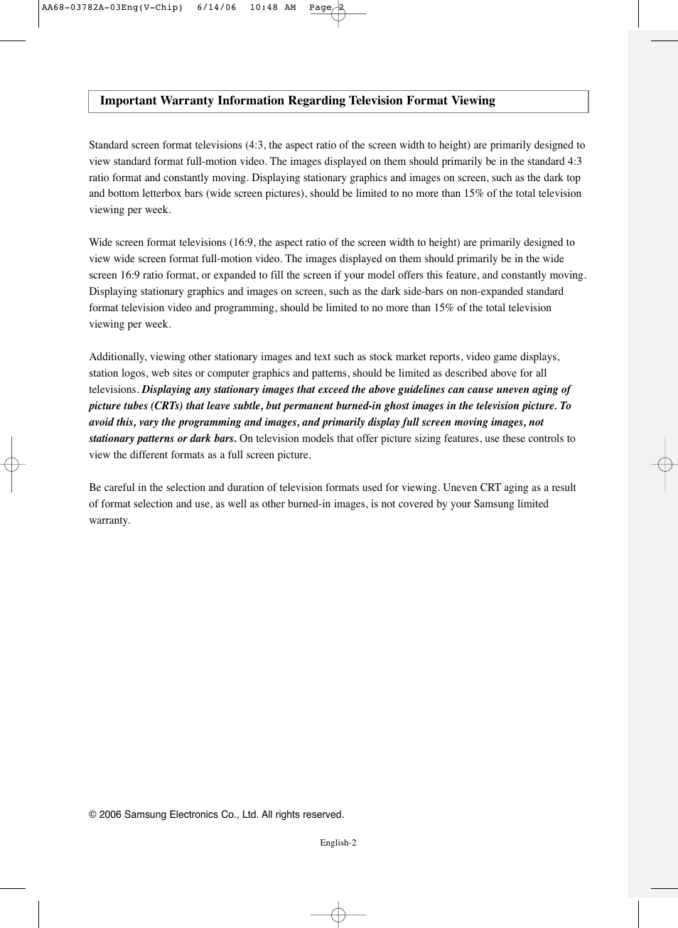 Samsung TXR3079WHKXXAC User Manual | Page 2 / 52