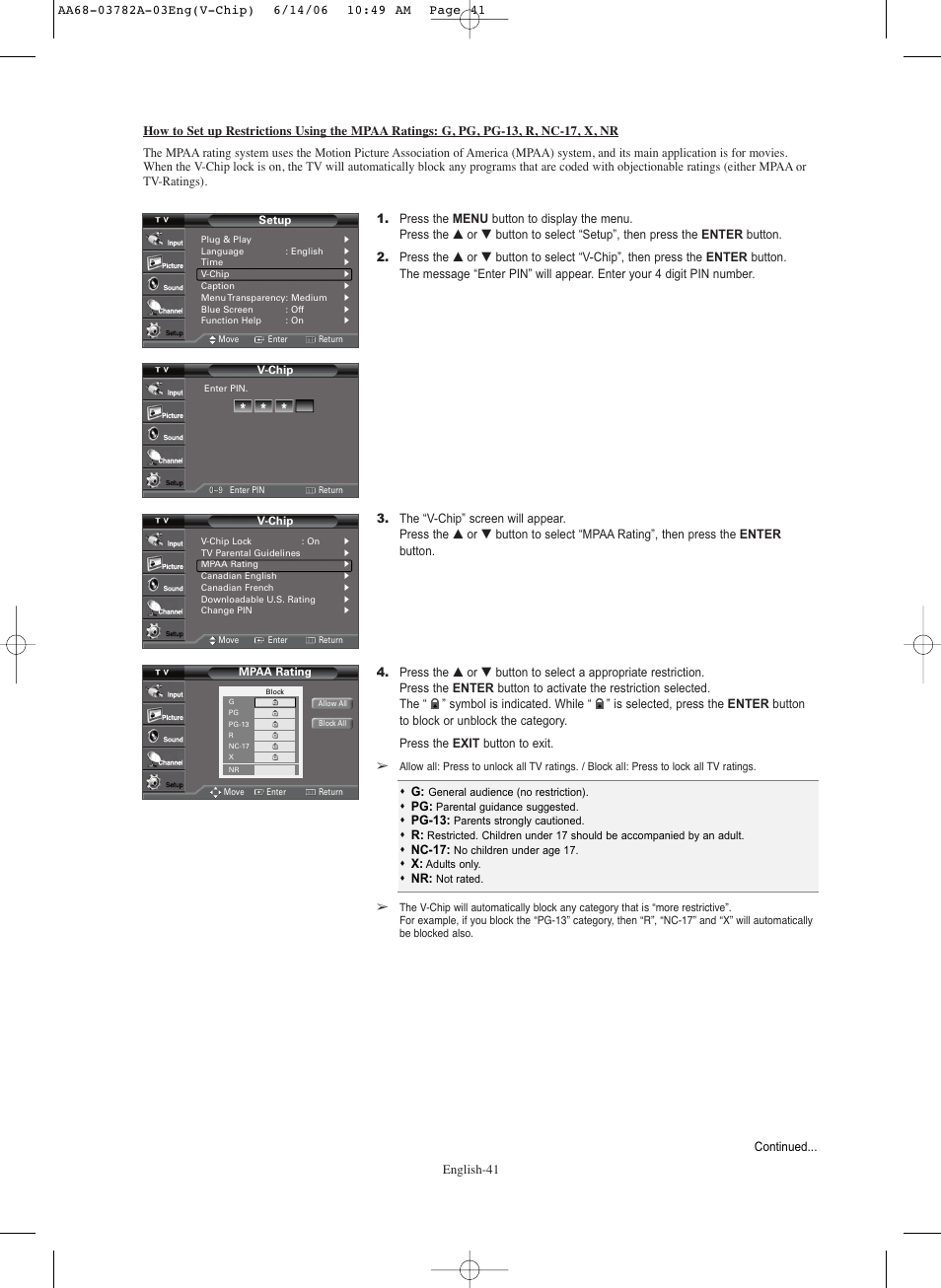Samsung TXR3079WHKXXAC User Manual | Page 41 / 52