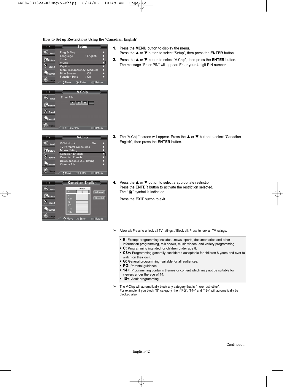 Samsung TXR3079WHKXXAC User Manual | Page 42 / 52