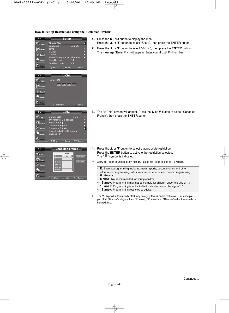 Samsung TXR3079WHKXXAC User Manual | Page 43 / 52