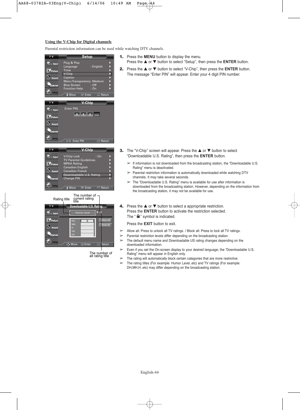Samsung TXR3079WHKXXAC User Manual | Page 44 / 52
