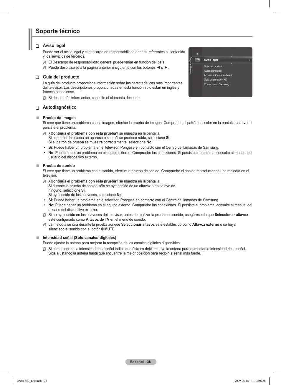 Soporte técnico | Samsung PN50B860Y2FXZA User Manual | Page 138 / 284