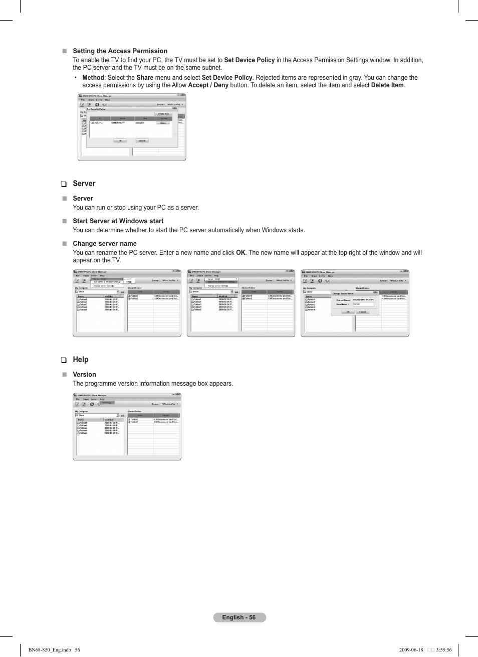 Samsung PN50B860Y2FXZA User Manual | Page 56 / 284