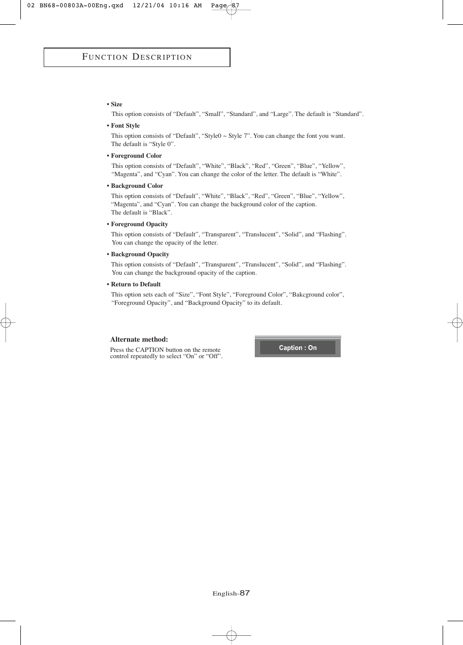 Samsung LNR408DX-XAA User Manual | Page 93 / 120