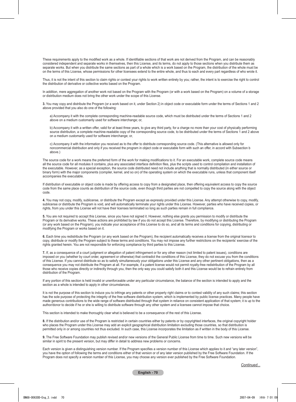 Samsung HLT6756WX-XAA User Manual | Page 70 / 144