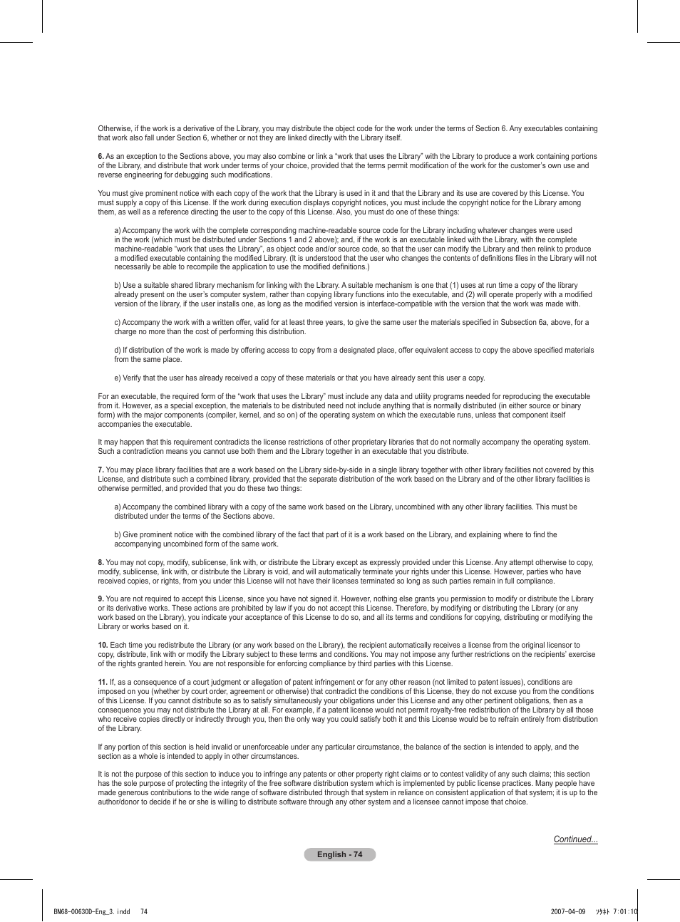 Samsung HLT6756WX-XAA User Manual | Page 74 / 144