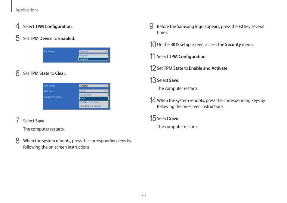 Samsung NP940X3G-K03US User Manual | Page 70 / 147