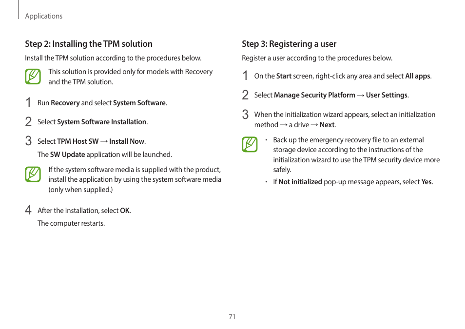 Samsung NP940X3G-K03US User Manual | Page 71 / 147