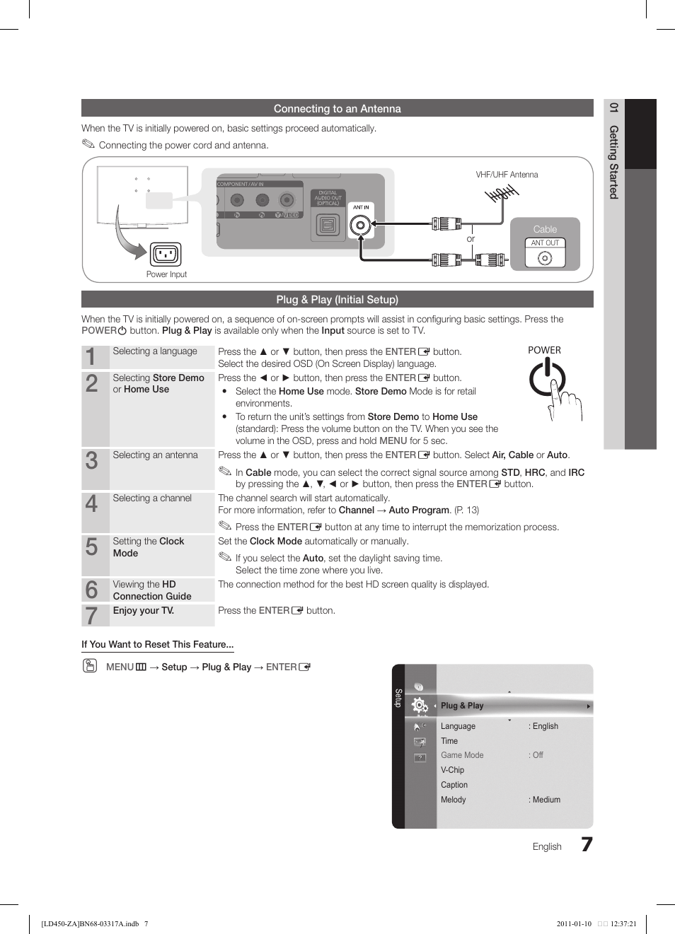 Samsung LN19D450G1DXZC User Manual | Page 7 / 36