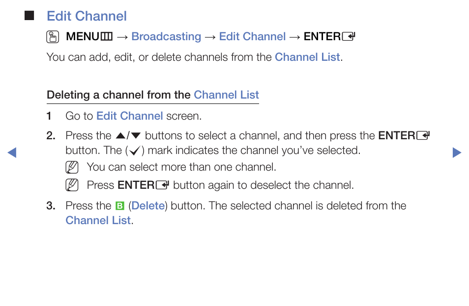 Edit channel o | Samsung PN51F5300BFXZA User Manual | Page 10 / 129