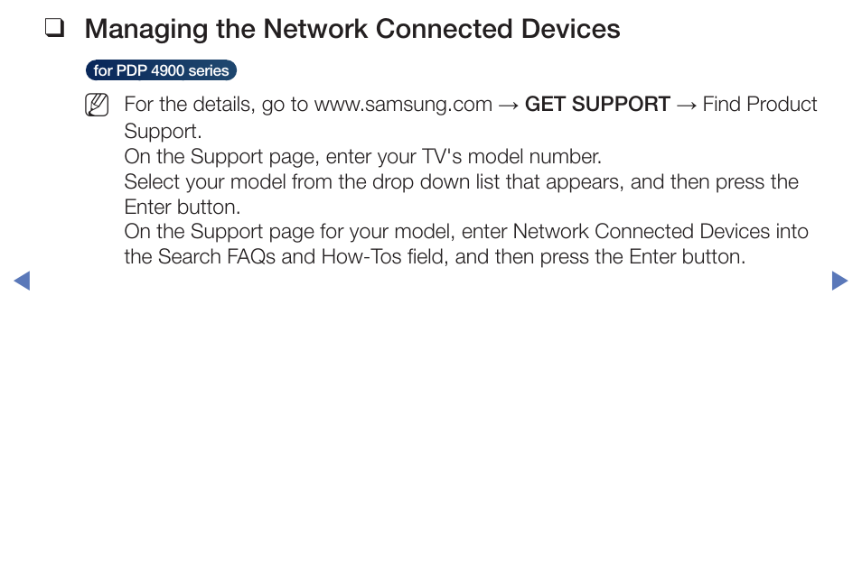 Managing the network connected devices | Samsung PN51F5300BFXZA User Manual | Page 128 / 129