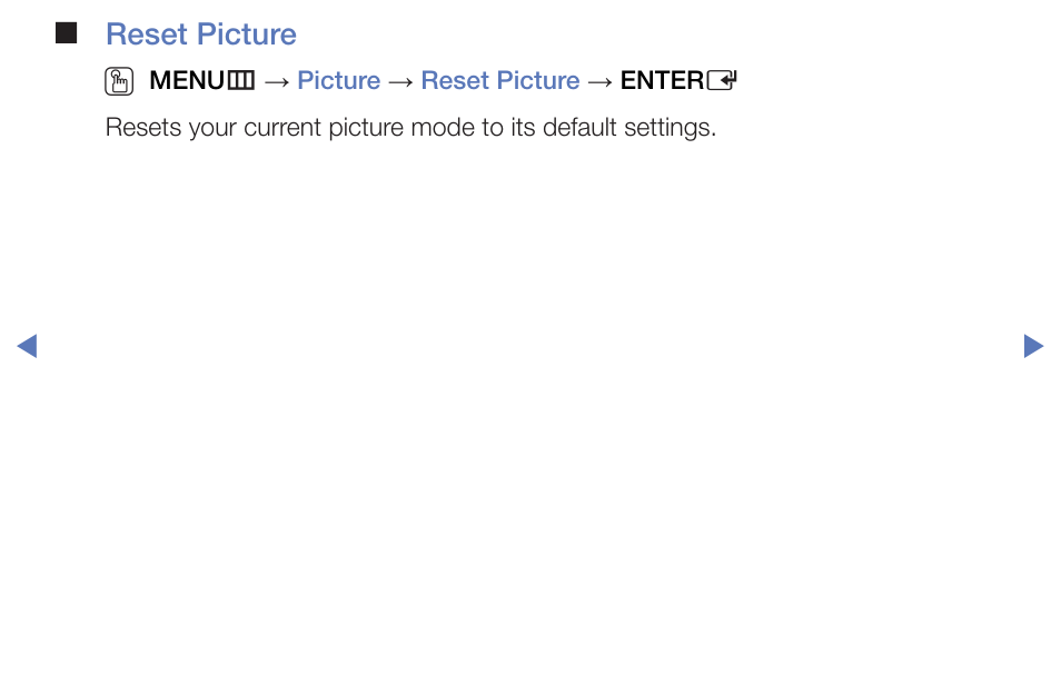 Reset picture o | Samsung PN51F5300BFXZA User Manual | Page 57 / 129