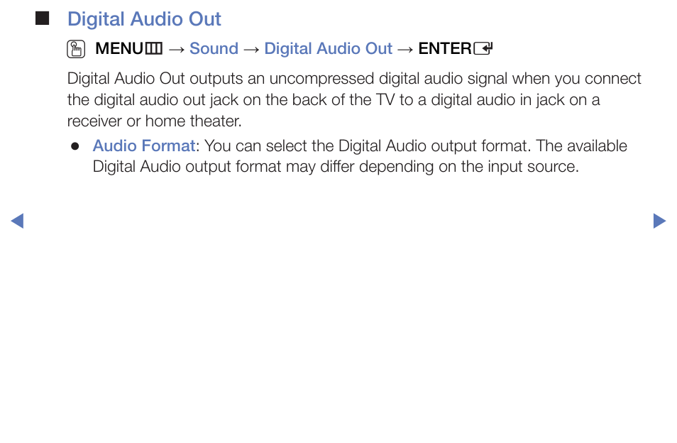Digital audio out o | Samsung PN51F5300BFXZA User Manual | Page 64 / 129