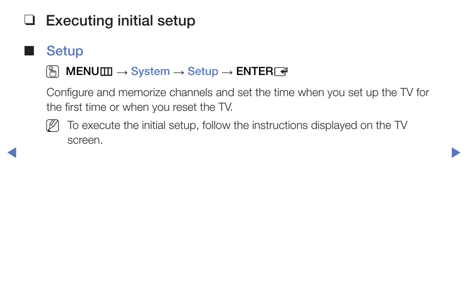 Preference features, Executing initial setup | Samsung PN51F5300BFXZA User Manual | Page 67 / 129