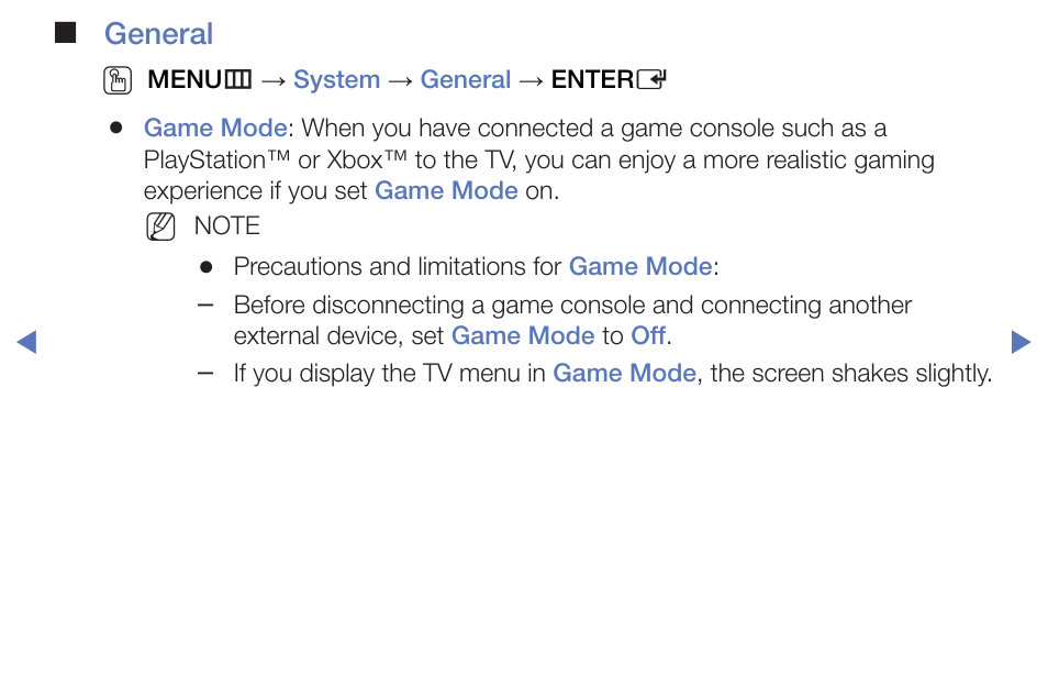 General o | Samsung PN51F5300BFXZA User Manual | Page 85 / 129