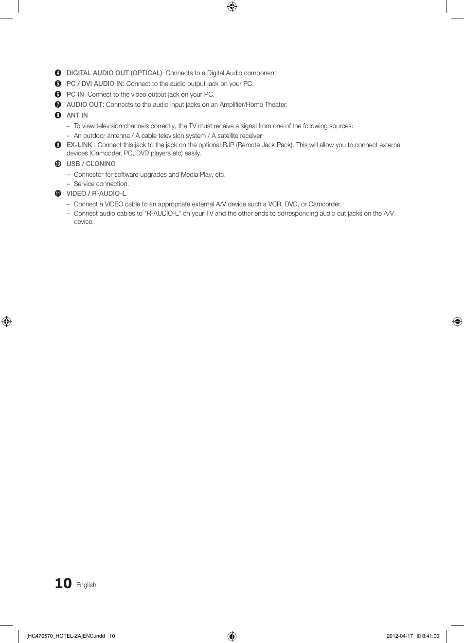 Samsung HG32NA470PFXZA User Manual | Page 10 / 43