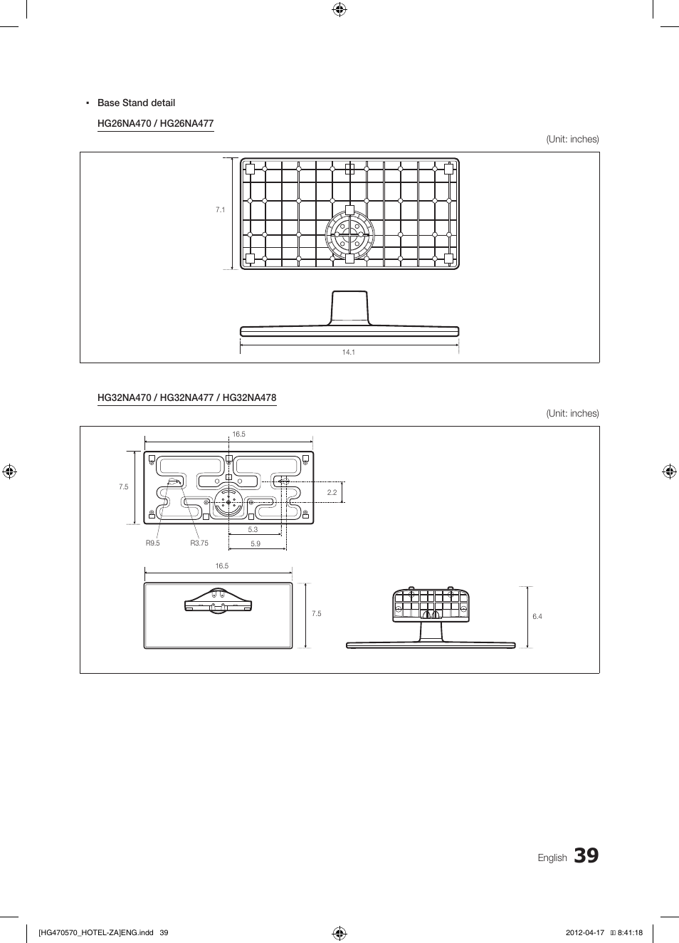 Samsung HG32NA470PFXZA User Manual | Page 39 / 43