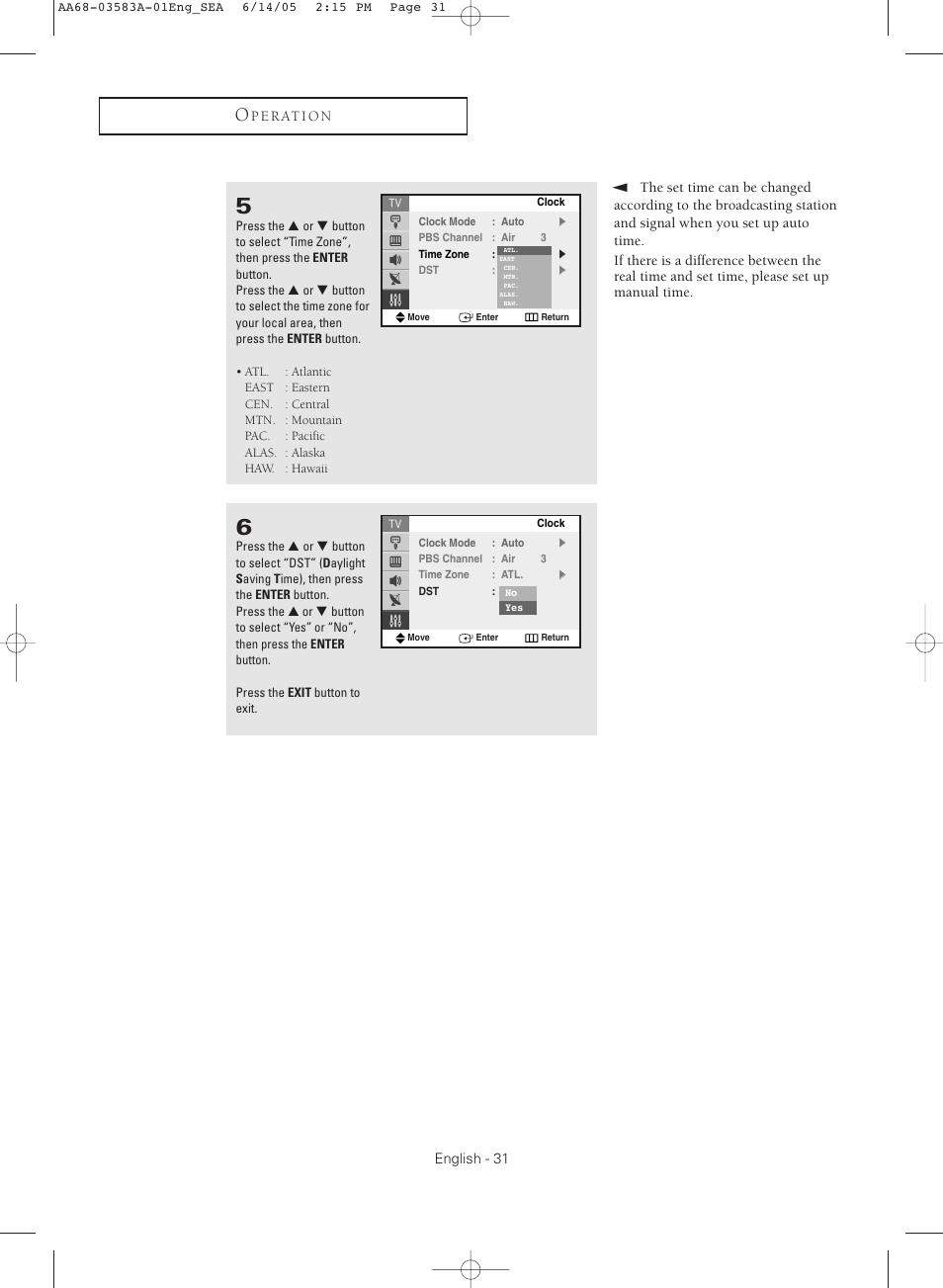 Samsung TXR2735X-XAA User Manual | Page 31 / 64