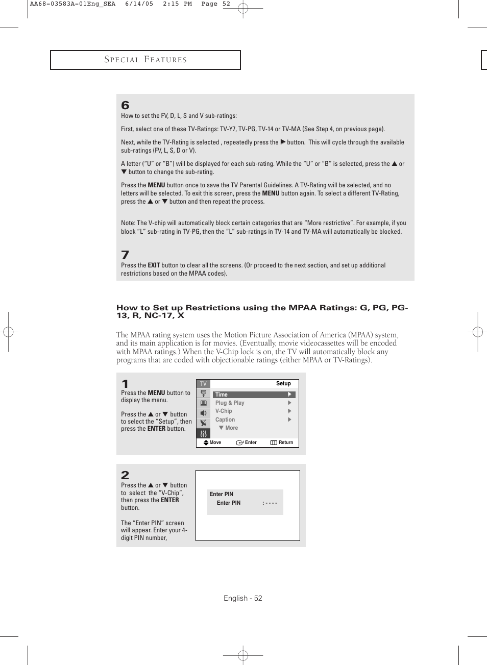 Samsung TXR2735X-XAA User Manual | Page 52 / 64