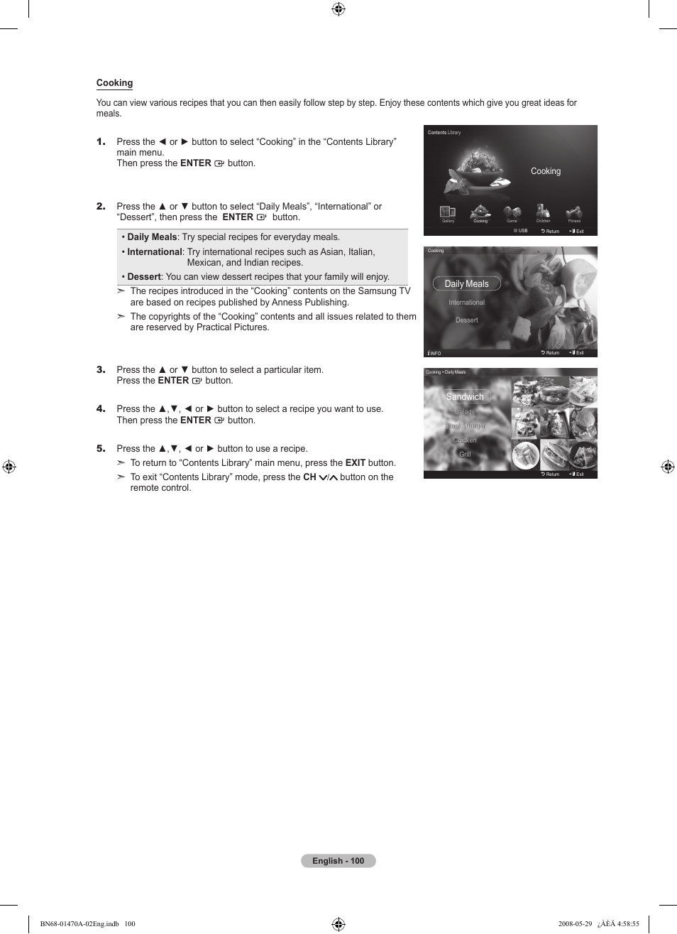 Samsung LN46A750R1FXZA User Manual | Page 102 / 273