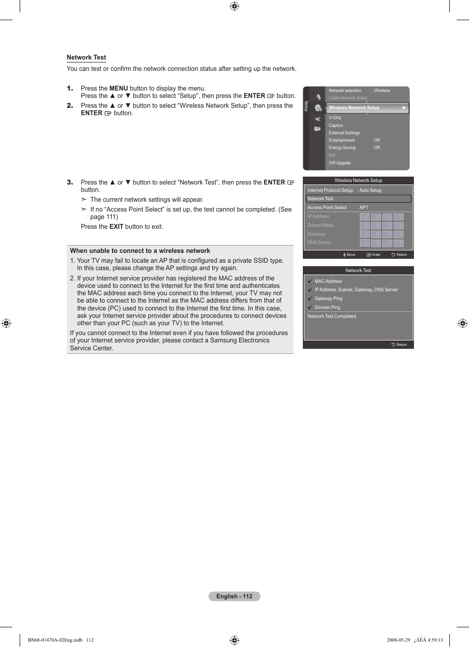Samsung LN46A750R1FXZA User Manual | Page 114 / 273