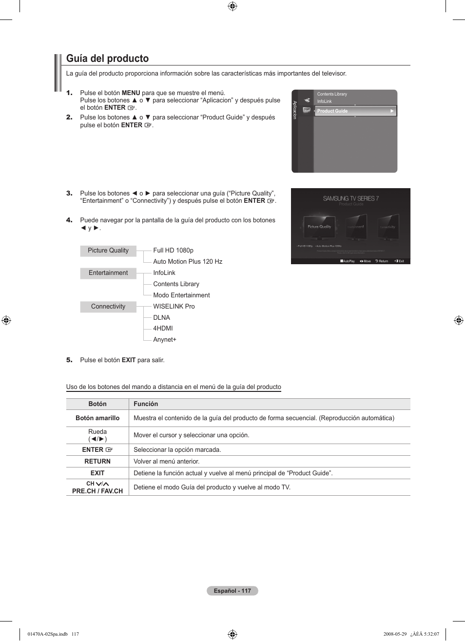Guía del producto | Samsung LN46A750R1FXZA User Manual | Page 259 / 273