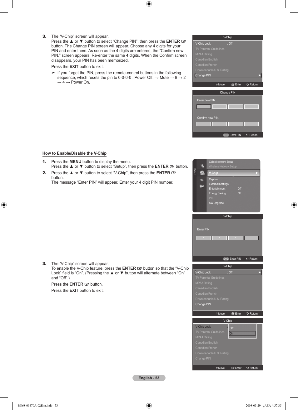 Samsung LN46A750R1FXZA User Manual | Page 55 / 273