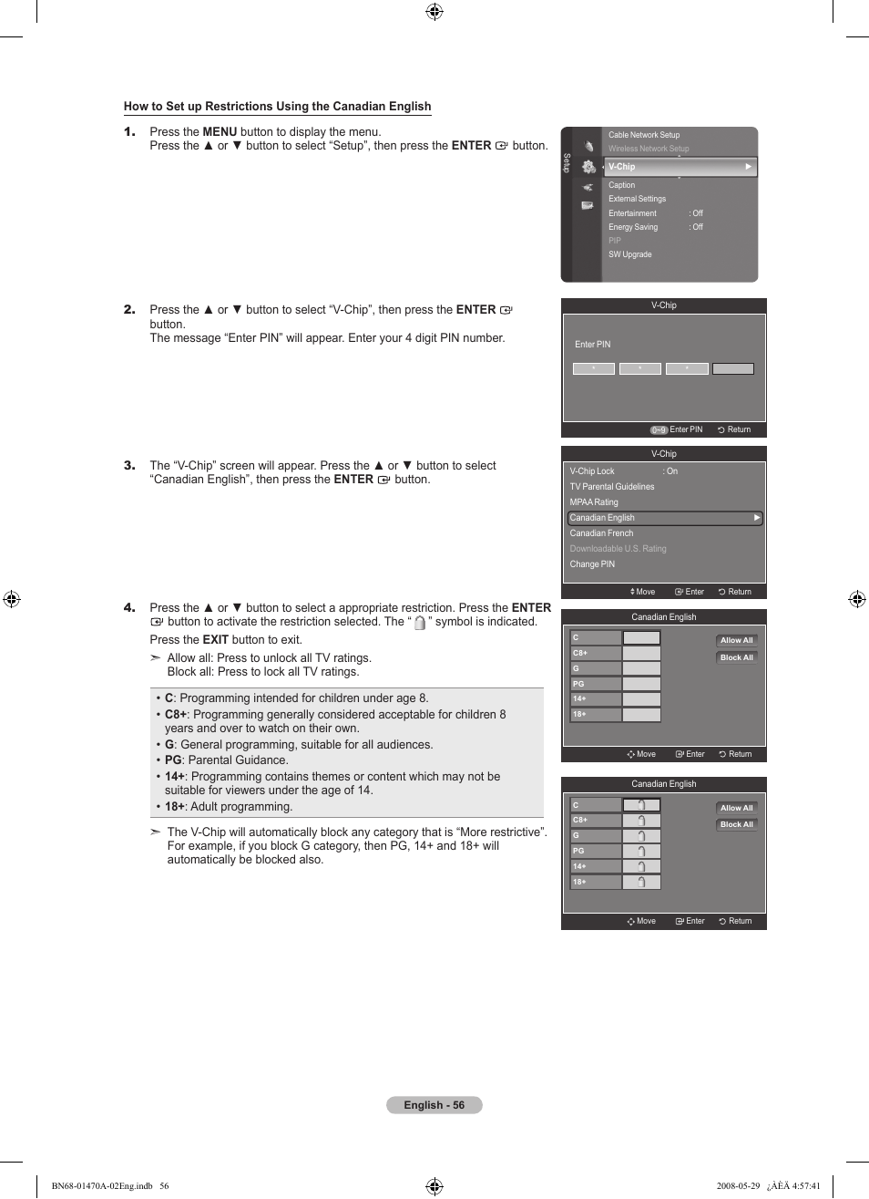 Samsung LN46A750R1FXZA User Manual | Page 58 / 273
