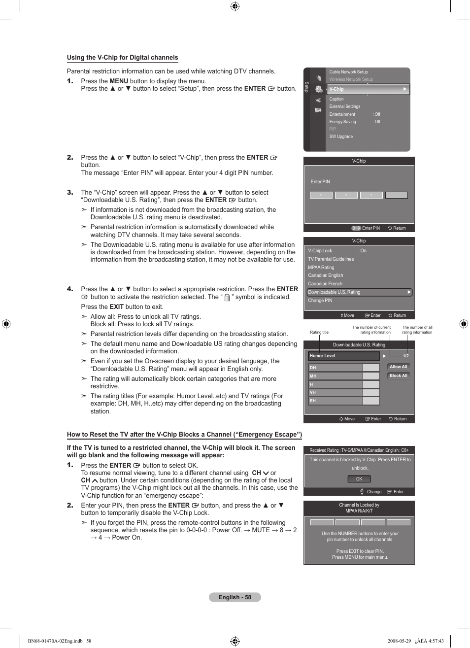Samsung LN46A750R1FXZA User Manual | Page 60 / 273