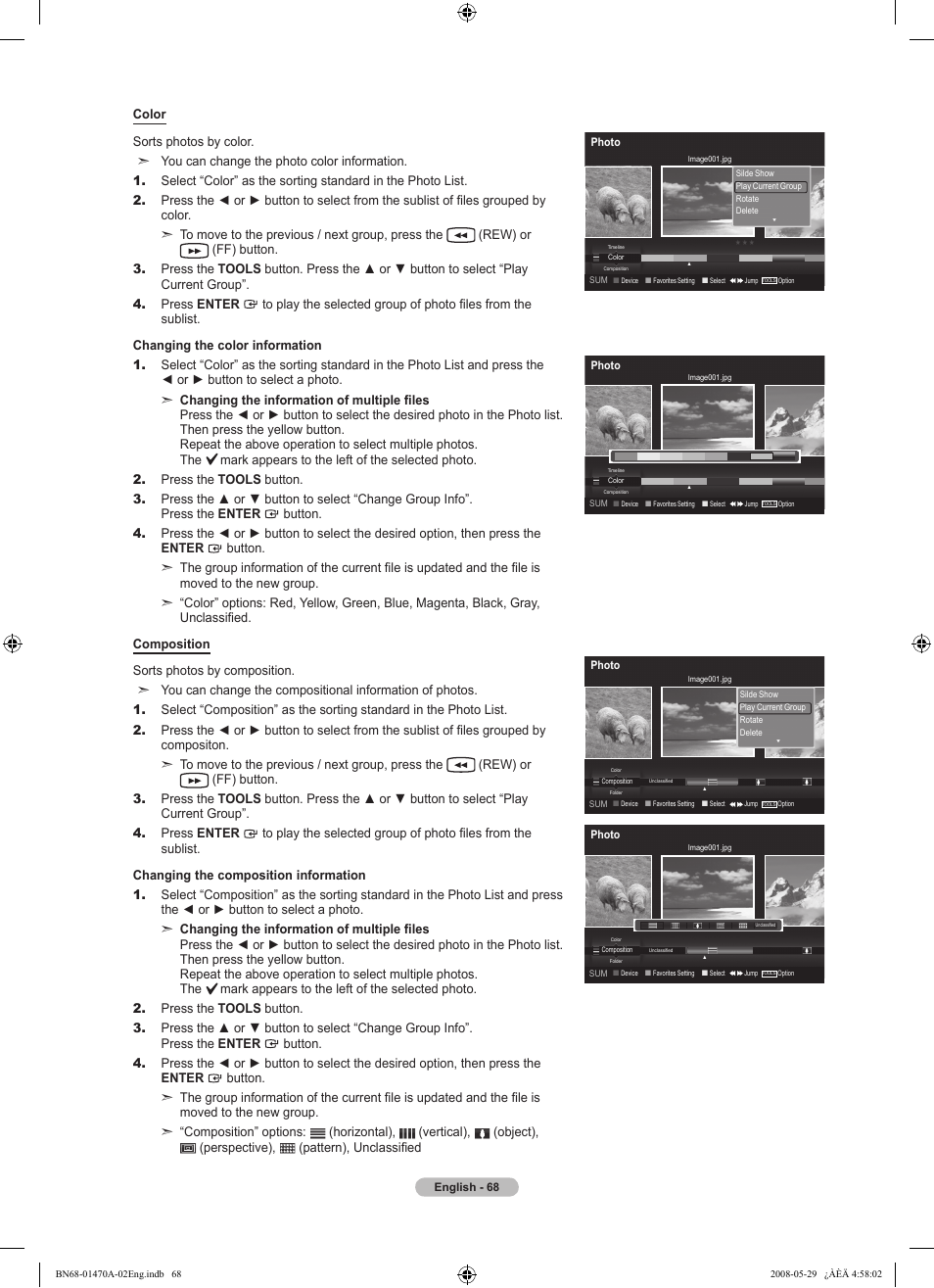 Samsung LN46A750R1FXZA User Manual | Page 70 / 273