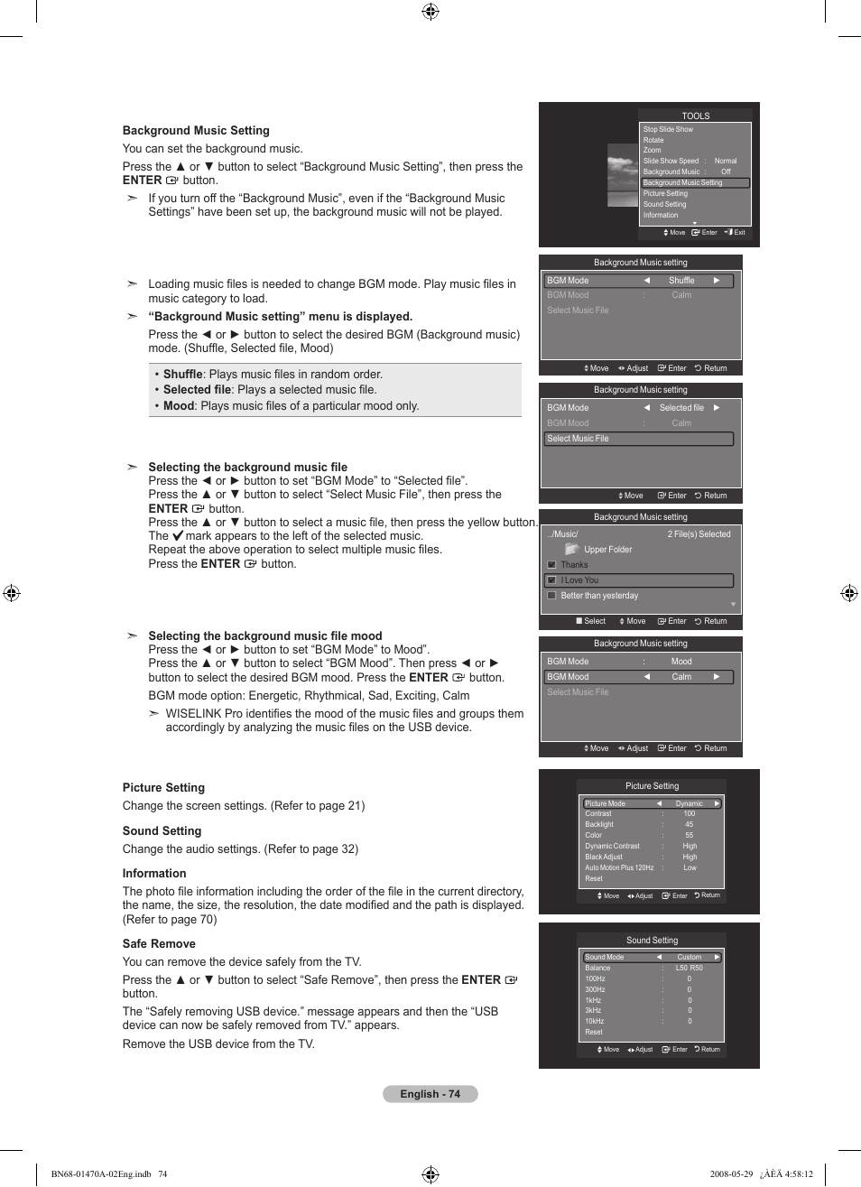 Samsung LN46A750R1FXZA User Manual | Page 76 / 273