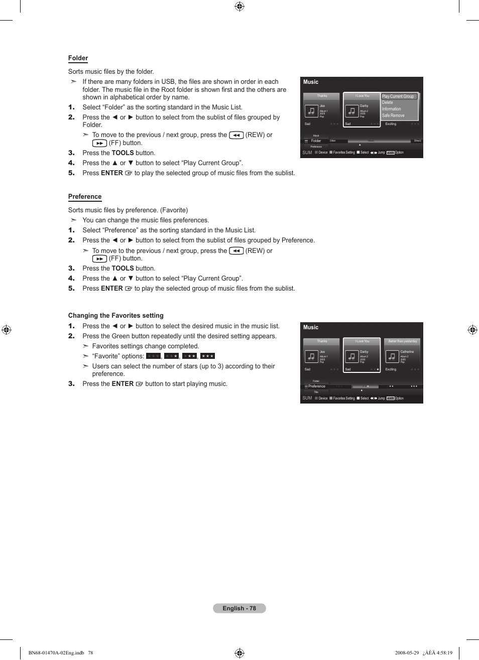 Samsung LN46A750R1FXZA User Manual | Page 80 / 273