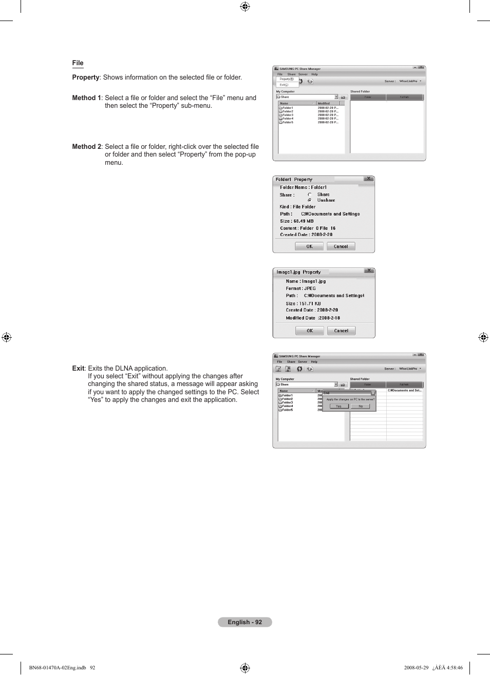 Samsung LN46A750R1FXZA User Manual | Page 94 / 273