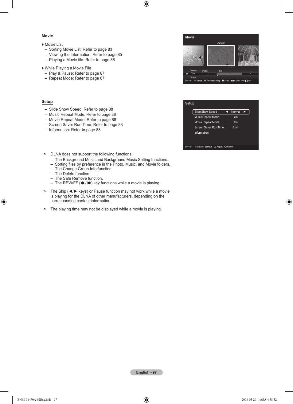 Samsung LN46A750R1FXZA User Manual | Page 99 / 273