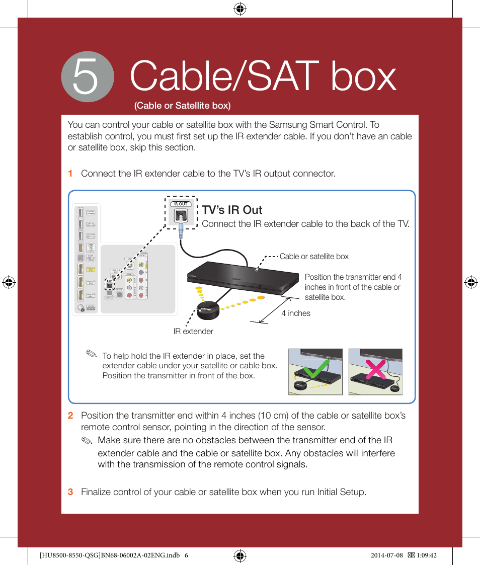 Cable/sat box | Samsung UN55HU8500FXZA User Manual | Page 6 / 12
