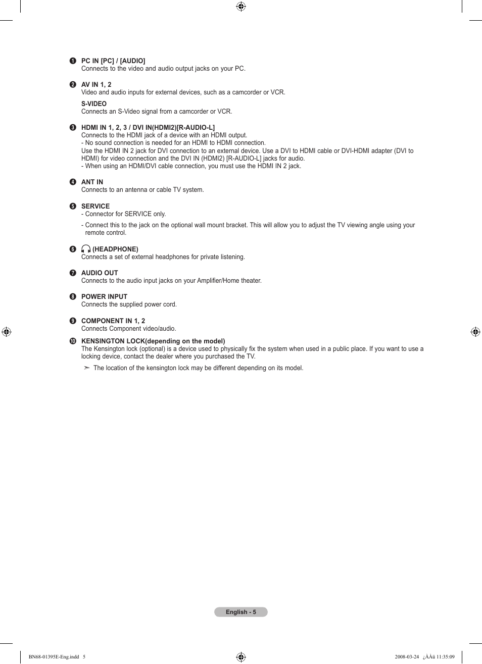Samsung LN37A450C1XZP User Manual | Page 7 / 125