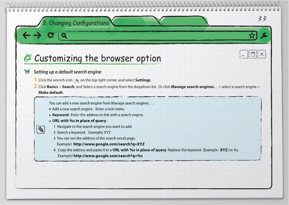 Customizing the browser option | Samsung XE500C21-H01US User Manual | Page 33 / 41