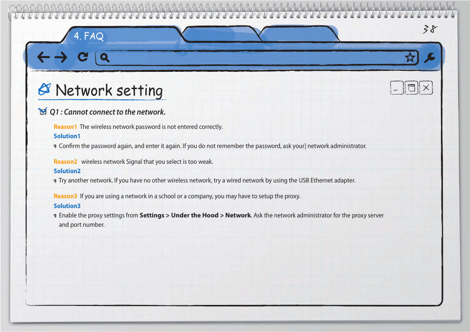 Network setting | Samsung XE500C21-H01US User Manual | Page 38 / 41