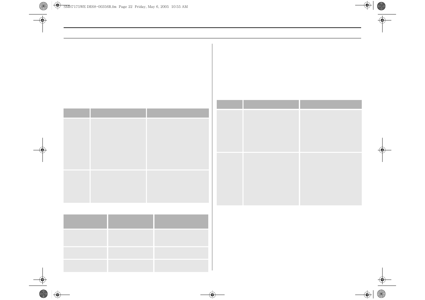 Cooking guide, Cooking instructions cooking guide | Samsung SMH7175CE-XAA User Manual | Page 22 / 32